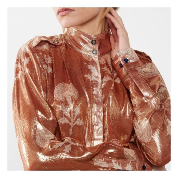 NWOT Valentine Gauthier Zeppelin Silk Blouse Size M/38/6 - Picture 1 of 10